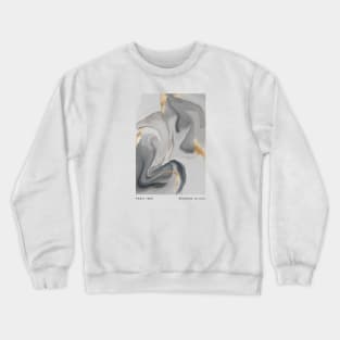 Abstract art marble grey and gold - Paris 1988 Regarde le ciel - Look at the sky Crewneck Sweatshirt